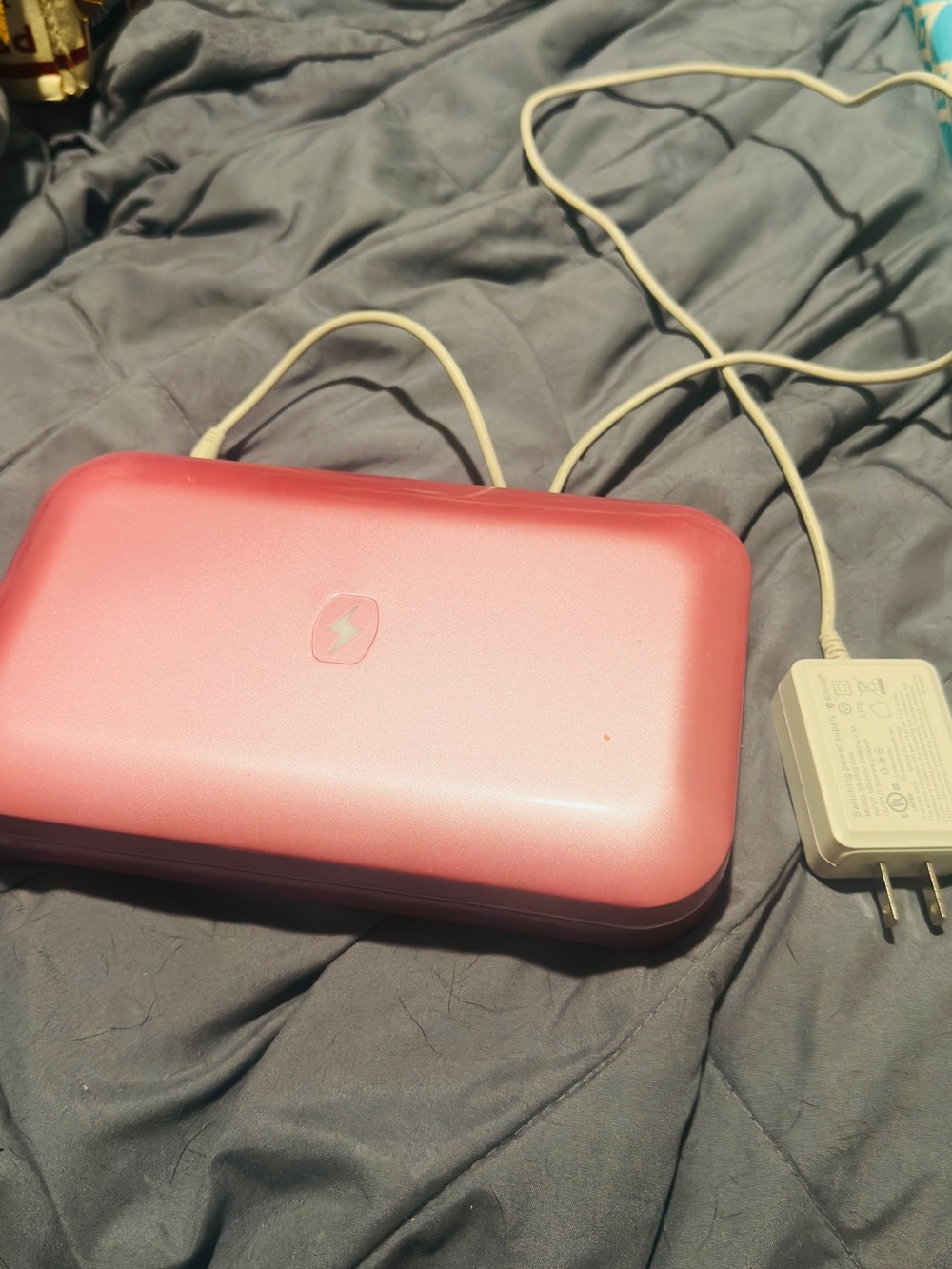 PhoneSoap UV Phone Sanitizer & Charger Pink w/ Power Adapter
